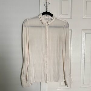 Zara Trafaluc Off-White Collared Shirt